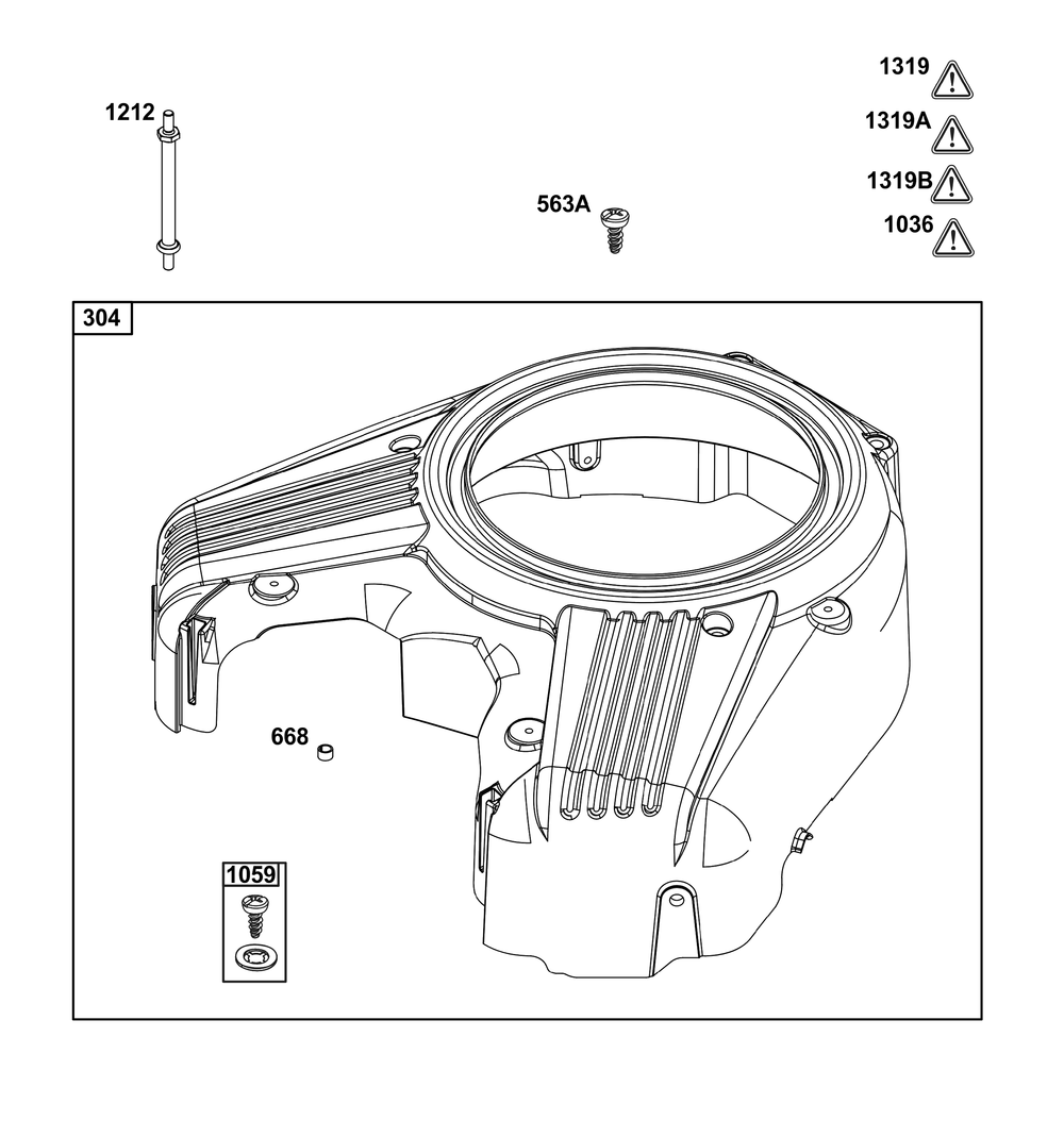 Blower Housing Group Diagram and Parts List for 54E177-0108-J1 400000 - 699999 Briggs and Stratton Engine
